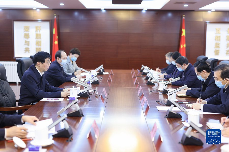 王沪宁走访各民主党派中央和全国工商联